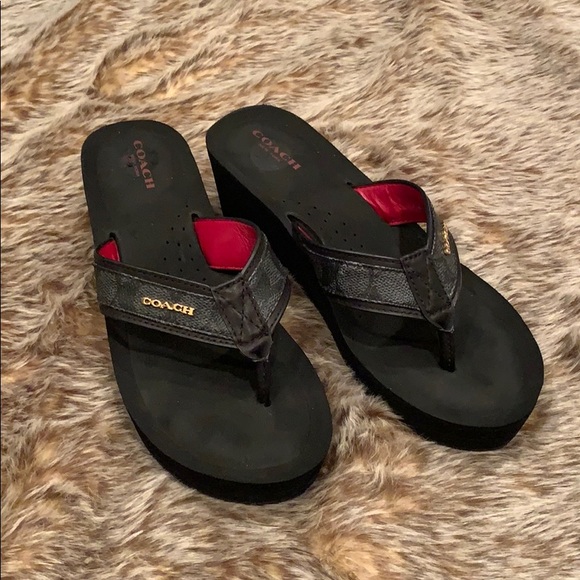 coach jolene flip flops